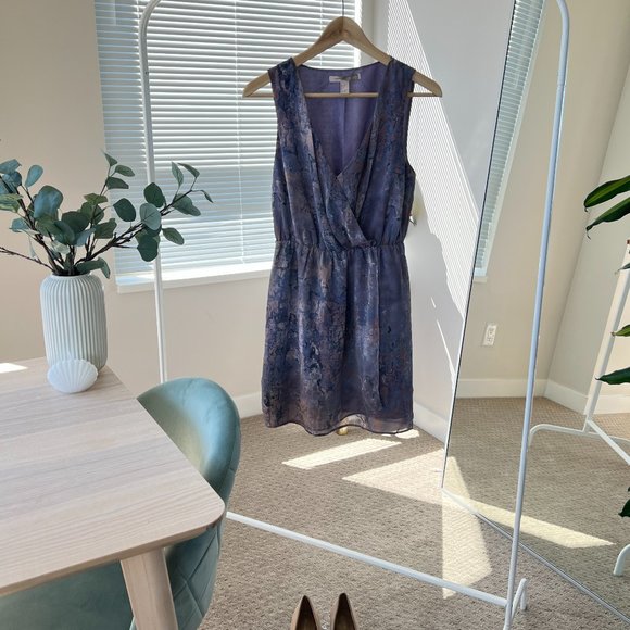 Criss cross purple mini dress - Picture 1 of 2